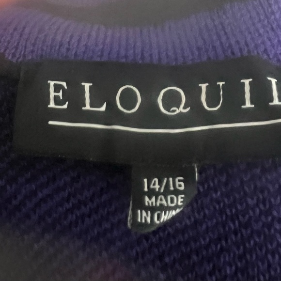 Eloquii Purple and Black Tiger-Striped Sweater dress - Picture 4 of 4